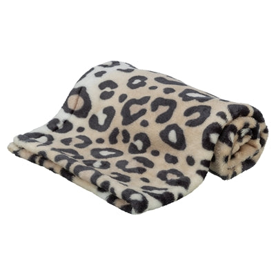Trixie Hundedecke Leo Soft Plüsch Panther Print Creme